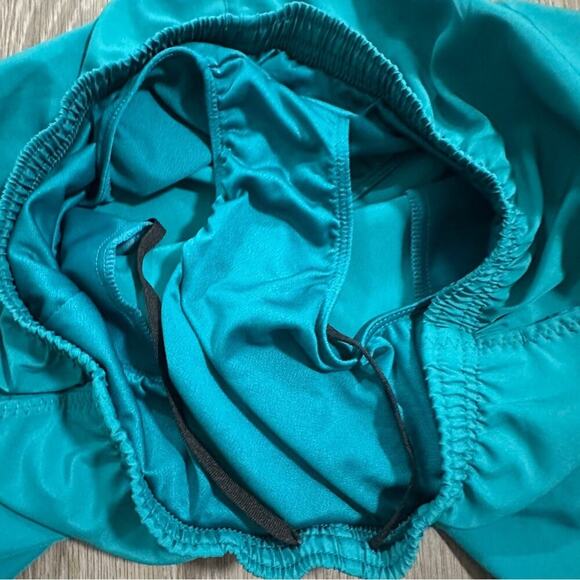 Nike‎ Men's Teal Blue Large Swoosh Dri Fit Running Activewear Shorts Size S - Picture 4 of 10